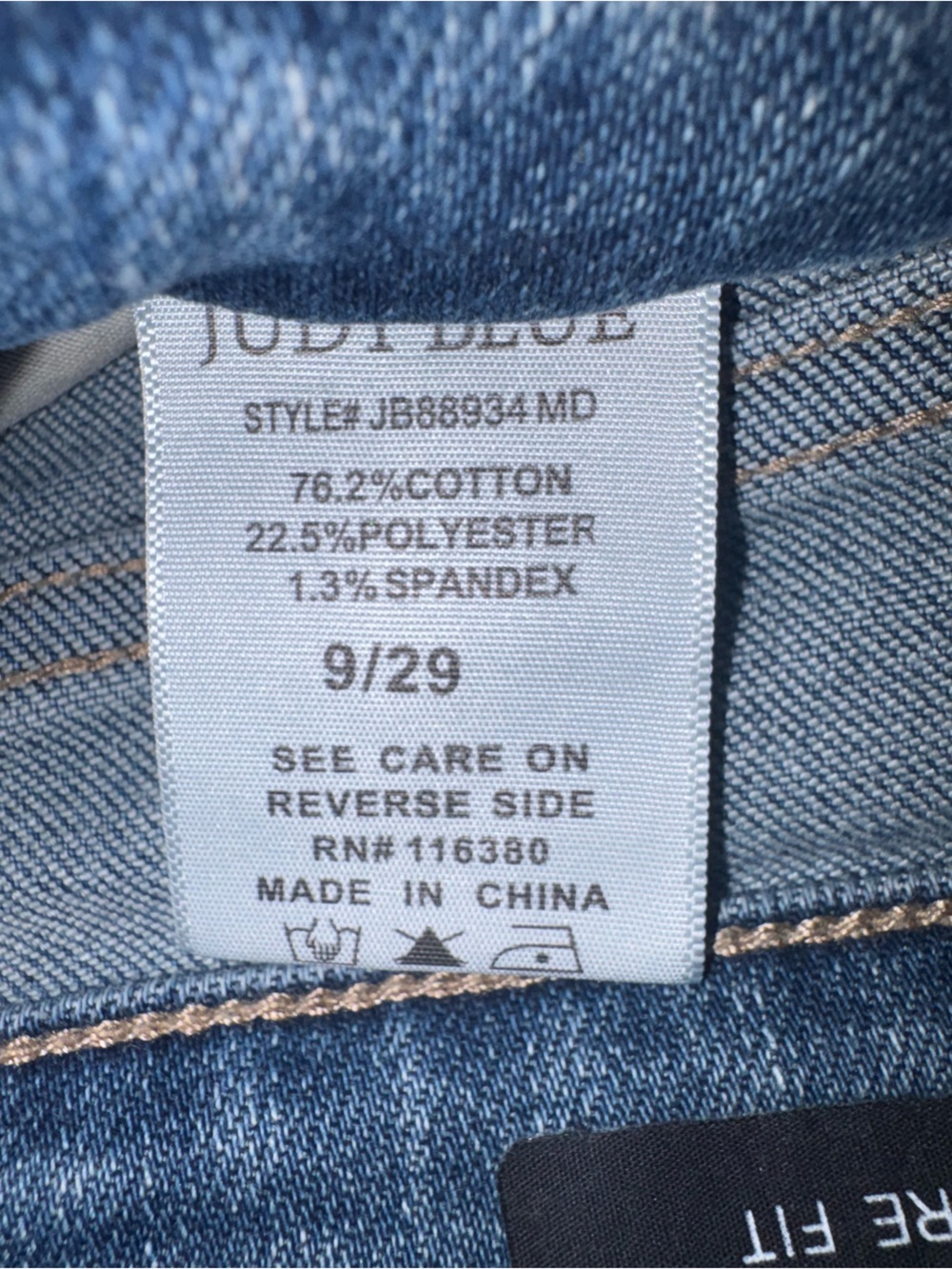 Judy Blue Flare Fit High Rise Jeans Size 9/29 Medium Wash Stretch Western - Picture 7 of 7